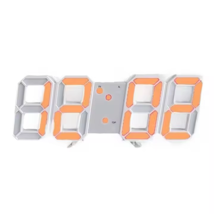 Reloj Digital LED 3D, decoración de pared, modo nocturno brillante, reloj electrónico ajustable para el hogar, decoración de jardín - 1
