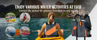 SucceBuy Chaleco Salvavidas para Deportes Acuáticos (PFD) - Nylon Impermeable con Flotabilidad de 80N, Ideal para Pesca, Kayak, Surf y Más para Hombres y Mujeres, Talla S - details 0