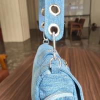 Bolso Bandolera de Mezclilla para Mujer, Bolso de Hombro con Remaches de Moda, Diseño de Marca, Bolso de Mano Femenino Azul - details 12