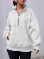 Sudadera cálida con cremallera para mujer estilo coreano Otoño-Invierno - details 7