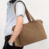 Elegante bolso de mano de lona de poliéster marrón para hombres y mujeres: bolso de hombro y bandolera informal de negocios versátil con múltiples bolsillos, perfecto para el trabajo o el uso diario, bolso cruzado pequeño - details 0