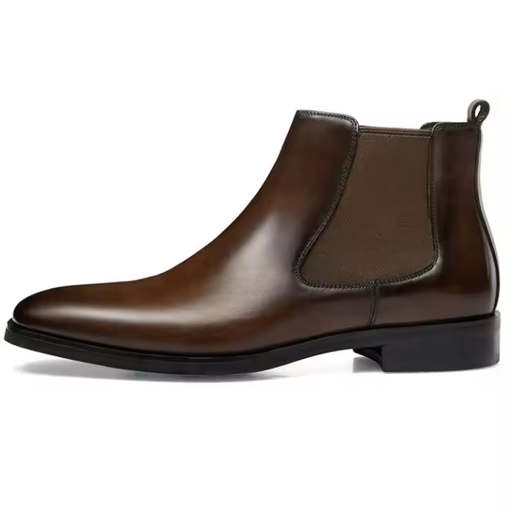Cojín de cerdo cómodo y genuino de estilo moderno, azada hecha a mano de alta calidad, bota, cuero respirable para hombre Chelea - 1