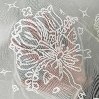 Mantel de flores de tulipán americano, cojín medio, funda para mesita de noche, mantel de seda blanco brillante - details 0