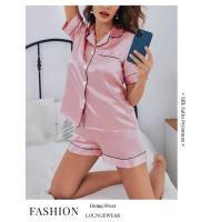 Conjunto de pijamas de satén para mujer, Tops y pantalones cortos con botones, traje de pijama de 2 piezas, ropa de dormir para mujer, ropa de descanso para verano - details 14