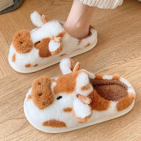 Pantuflas De Algodón Con Punto Para Mujer Invierno Pantuflas De Interior Cálidas Con Suela Gruesa Y Peluche Cierre Pull on Talla Verdadera - details 15