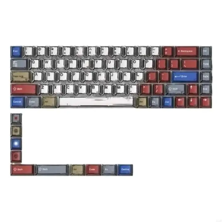 1 unidad de 78 teclas personalizadas, lazos de luces mixtas, sublimaciones de tinte PBT, cubierta de teclas para teclados Nical - 1