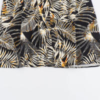 - Vestido camisero estampado de mezcla de lino para mujer, estilo europeo americano, ligero y lujoso - details 5