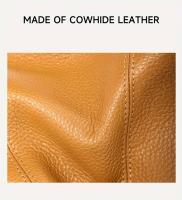 Bolso bandolera de cuero genuino para mujer - Correa ajustable, bolso de hombro extraíble con cierre de cremallera, diseño elegante de color sólido para uso diario, regalo perfecto para mamá, novia o regalo de cumpleaños, lindo bolso bandolera, bolso de m - details 1