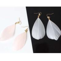 2018 nuevos pendientes de moda, cristales de plumas, sobreflujo, joyería personalizada al por mayor, distribución de regalos para mujeres - details 4