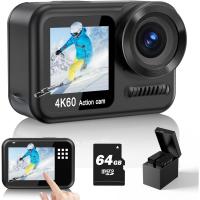 Cámara de Acción WiFi de 4K60FPS Impermeable, Pantalla Táctil, 8X Zoom, Snorkeling hasta 65FT, Tarjeta de 64GB, Ideal para Deportes de Viaje Vlog - details 1