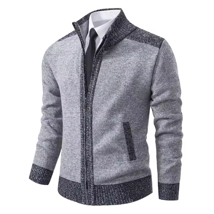 Otoño Invierno hombres comodidad cuello alto abrigo Casual moda al aire libre polar suéter grueso nuevo sólido comodidad mantener caliente Tops - 1