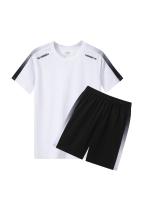 Traje deportivo de hombre 2025 verano nuevo suelto y transpirable para correr casual fitness pantalones cortos de manga corta fitness de dos piezas - details 2