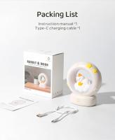 Luz nocturna de gato bonito Adornos de decoración creativos de dibujos animados para habitación de niños Carga de cabeza Luces LED suaves Regalo - details 9