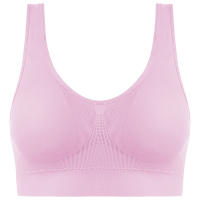 Sujetador deportivo de color sólido para mujer, top de fitness, gimnasio, yoga, entrenamiento atlético, suave, acolchado - details 36