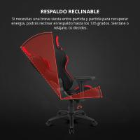 DR110 - Silla Gaming Profesional, Tejido Tejido Alta transpirabilidad, reposabrazos 4D, Ruedas silenciosas, pistón Clase 4, inclinación, cojín Lumbar y Cervical, Color Negro - details 42