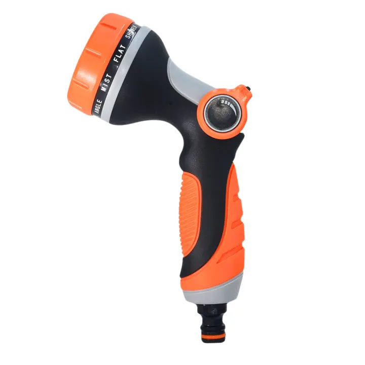 Pistola de riego de alta presión 10 modos manguera de jardín boquilla de pulverización boquilla de Control del pulgar rociador de plantas, herramienta de lavado de coche - 1