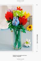 Bloques de construcción flor inmortal tulipanes madre navidad día de san valentín día de la mujer regalos para damas - details 3