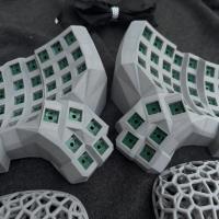 Dactyl Manuform Split Keyboard Kit Hotswap Cableado Modo Único con Plam Rest Custom 6x7 / 4x6 / 5x7 Vial de Teclado Mecánico Dividido Cable doble tipo C Teclado gris negro blanco Accesorios para juegos - details 4