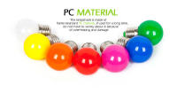 Bombilla LED de 20 piezas colores, lámpara RGB SMD3528, E27, 220V, G45, 7 colores, decoración de vacaciones y Navidad - details 2