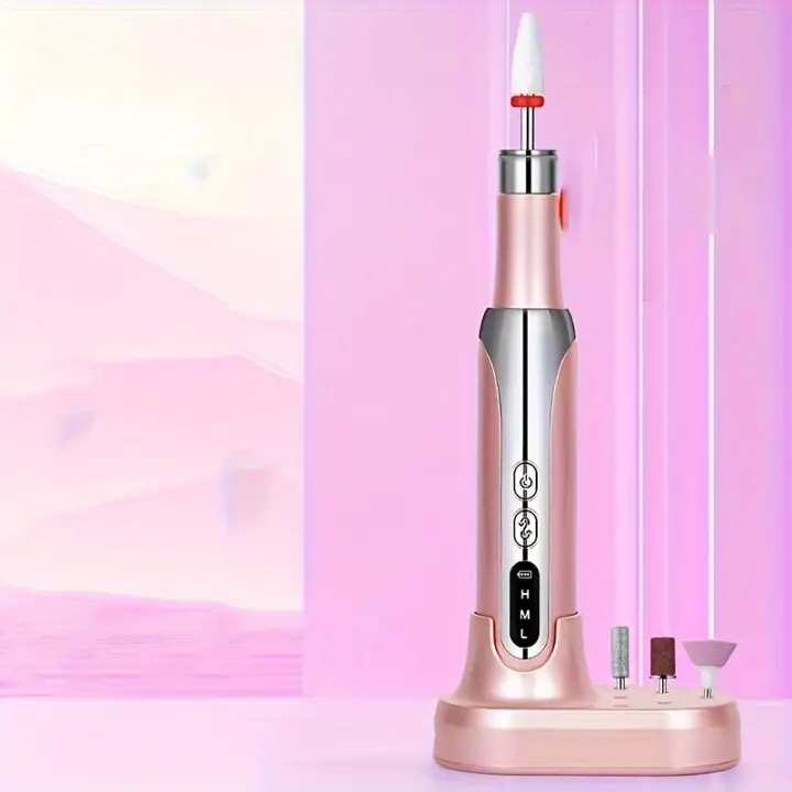 Juego profesional de pulido de uñas eléctrico portátil, con 12 tipos de cabezales de pulido y carga USB (EOEVIR) - 1