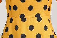 Elegante Vestido de Verano Manga Corta con Volantes Cuello Peter Pan Vintage A-e Midi Largo - details 33