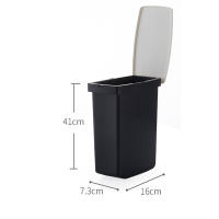 Cubo de basura de plástico, Juego de cepillos para inodoro, soporte para limpieza profunda de cuencos, almacenamiento - details 5