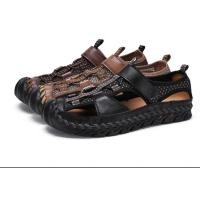 Sandalias de cuero para hombre, zapatos informales antideslizantes, cómodos, transpirables, para playa, talla grande 38-48 - details 3