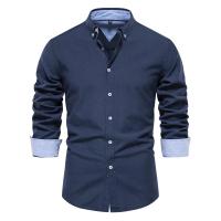 día del padre Camisas ajustadas de calidad de marca para hombres Camisa Oxford de algodón de otoño para hombres Camisas de manga larga con botones para hombres Camisas de negocios casuales - details 3