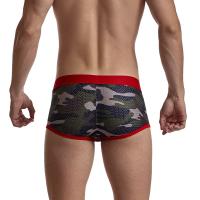 Ropa interior Sexy para hombre, calzoncillos Boxer Cueca Gay, bragas masculinas de malla de camuflaje, moda para hombre, ropa interior, calzoncillos, bolsa, pantalones cortos - details 10