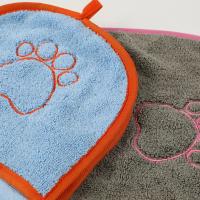 Toalla de baño de microfibra de pelo alto-bajo para mascotas, toalla de bolsillo absorbente fuerte, secado rápido para gatos y perros - details 7