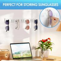 Organizador de gafas de sol, soporte de pared, exhibición de gafas de sol acrílicas, para decoración de oficina y hogar, regalos únicos, 2 paquetes - details 6