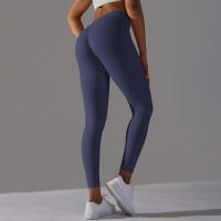 Pantalones de yoga con espalda en V para mujer, leggings sexys para entrenamiento Fiess, gimnasio, correr, cintura alta - details 37