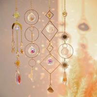 Colgante de Viento de Jardín al Aire Libre Luna de Cristal, Estrellas, Sol, Arco Iris, Ventana, Reloj, Atrapaparásidos - details 2
