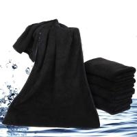 Toalla de baño de microfibra: toalla facial suave y liviana, baño inodoro, spa, toalla de gimnasio (negro) - details 7