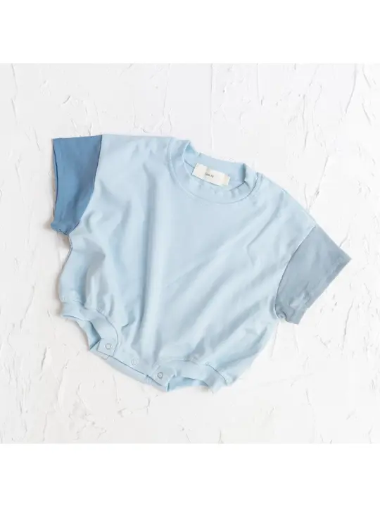 Versión coreana del mono recién nacido 2025 nueva ropa de escalada para bebés ropa de pedo triangular para bebés ropa de verano de manga corta - 1