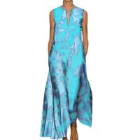 Vestido de Noche Tipo Túnica Sin Mangas con Cuello Redondo Vestido Sexy con Borla Acampanada para Mujer, Vestidos Largos Bohemios con Estampado Floral de Verano - details 8
