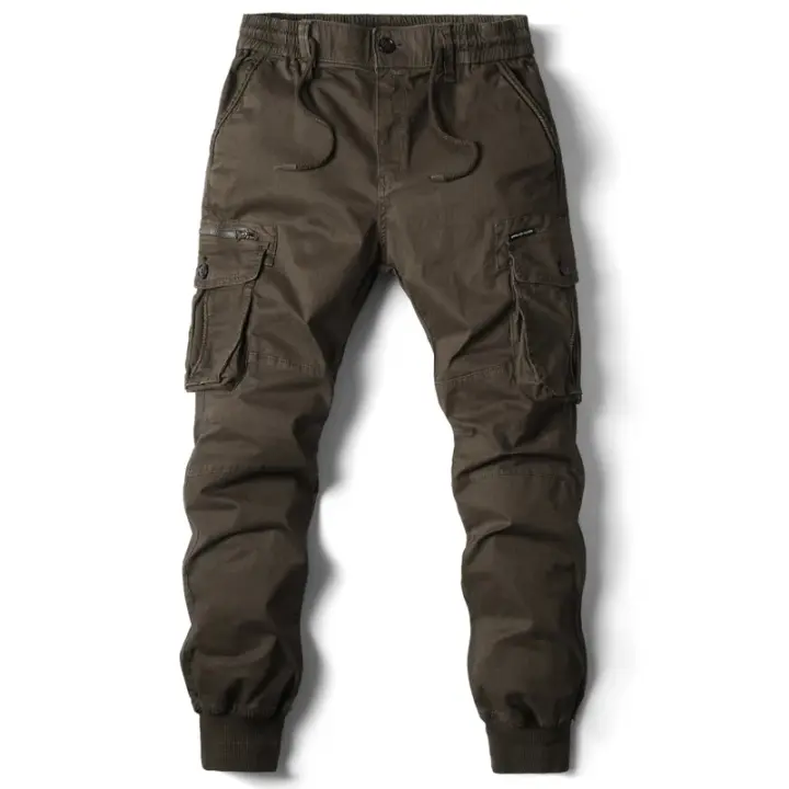 Pantalones cargo tácticos para hombre Estilo casual Algodón largo - 1