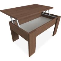 Mesa de Centro para Café/Té, Elevable, Mesita de Salón o Comedor, Color Wengue, Medidas: 90 cm (Ancho) x 50 cm (Fondo) x 46/57 cm (Alto) - details 36