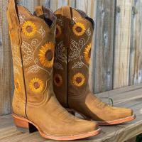 Botas estampadas de estilo vintage para mujer, botas largas para mujer - details 1