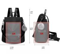 Mochila de Cuero de pu antirobo para Mujer, bolso de mano informal, bolso de viaje, bandolera - details 3