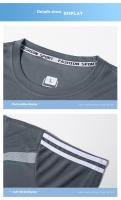 Ropa deportiva de verano de los hombres de fitness camiseta de manga corta ropa de secado rápido de los hombres corriendo suelta ropa deportiva casual - details 14