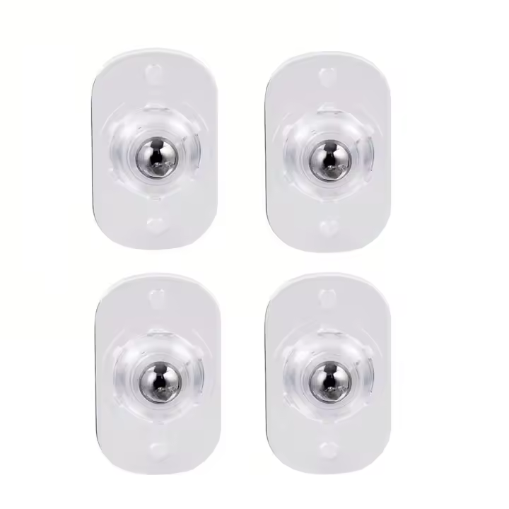 Mini rueda Universal autoadhesiva de 4 piezas, rodillos móviles de bola silenciosa giratoria de 360 °, estabiliza muebles, accesorios para mover - 1