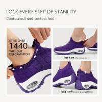 Zapatillas de moda para mujer Fly Weave One Foot Estribo Zapatos Casuales Transpirable Simple Air Cushion Zapatillas - details 12
