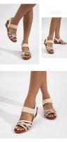 Sandalias de tacón alto con plataforma y suela gruesa, moda 2025, sandalias de playa bohemias con plataforma para mujer - details 0