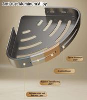 Marco de Pared de Baño de Diamante con Gancho para Toallas Pegatina Adhesiva, Cocina, Baño, Ducha, Inodoro, Cestas de Iluminación de Cosméticos - details 6