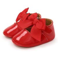 Zapatos de bebé con lazo, suela de goma, zapatillas de Ballet de PU antideslizantes, zapatos de vestir para niña, zapatos de cuna para niño pequeño - details 6