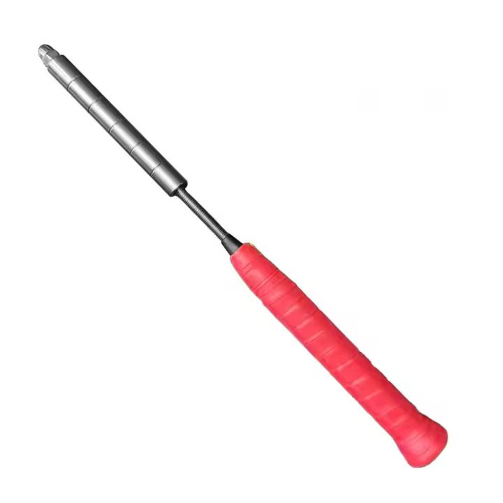 Entrenador de Swing de bádminton de acero inoxidable, palo de entrenamiento de bádminton ajustable desmontable, herramienta de entrenamiento con pesas para práctica de bádminton - 1