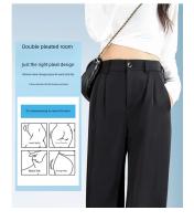 Pantalones Casuales de Pierna Ancha y Cintura Alta para Mujer Primavera-Verano 2025 - details 6
