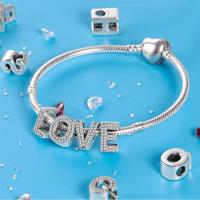 LAZA-abalorio de plata de ley 925 con 26 letras del alfabeto, abalorio de A-Z con nombre, compatible con Pulsera Original, collar, colgante, regalo de joyería - details 3
