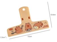 Capybara Clip de dibujos animados multiusos, materiales de aprendizaje, organizador, carpeta de almacenamiento Kawaii, suministros escolares, papelería para niños, regalo - details 4